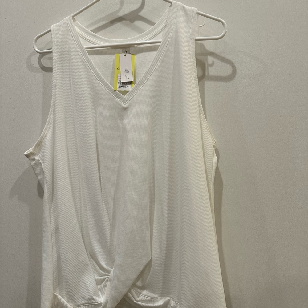 All in Motion White V-Neck Tank Top